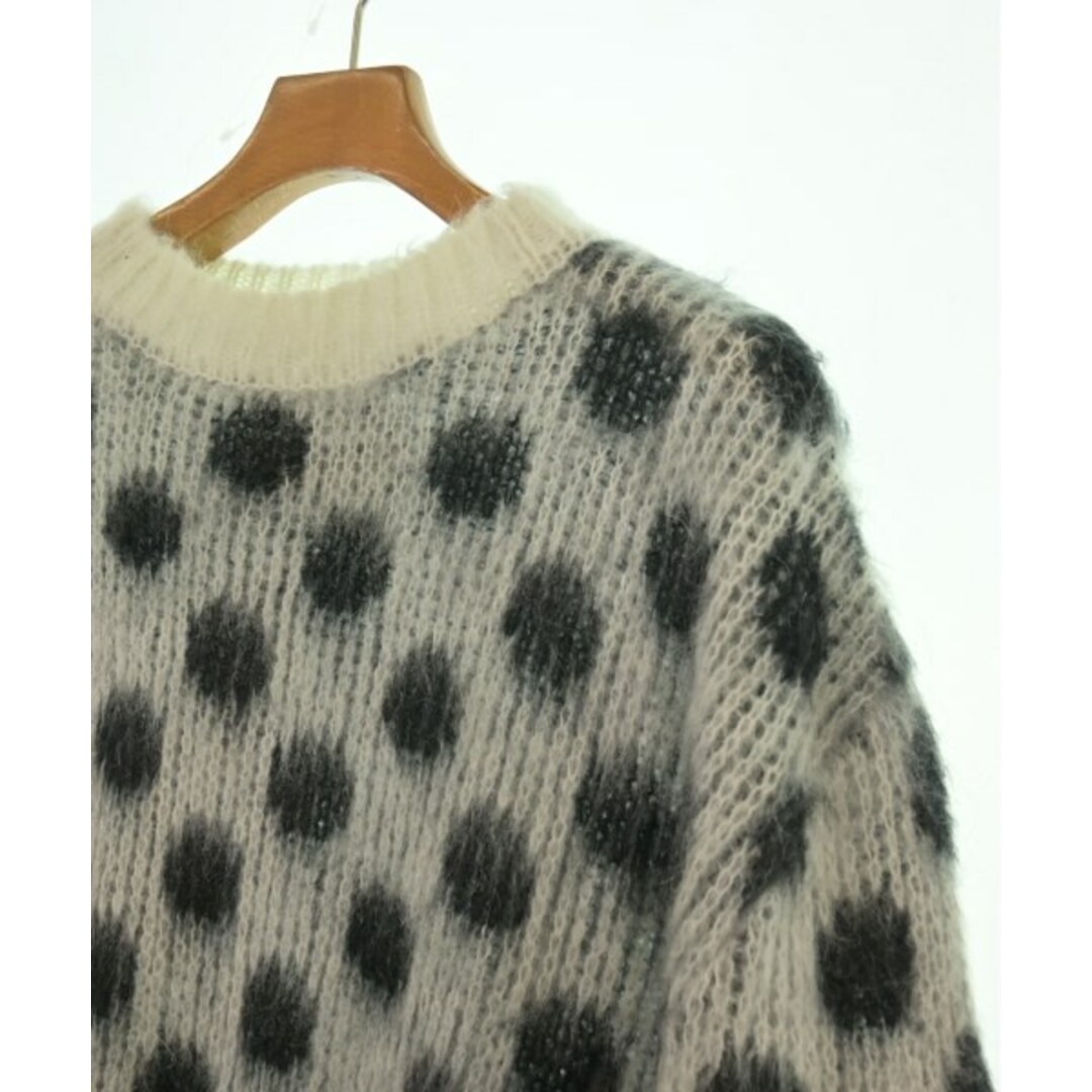 MARNI - MARNI マルニ ニット・セーター 48(L位) 白x黒(ドット) 【古着