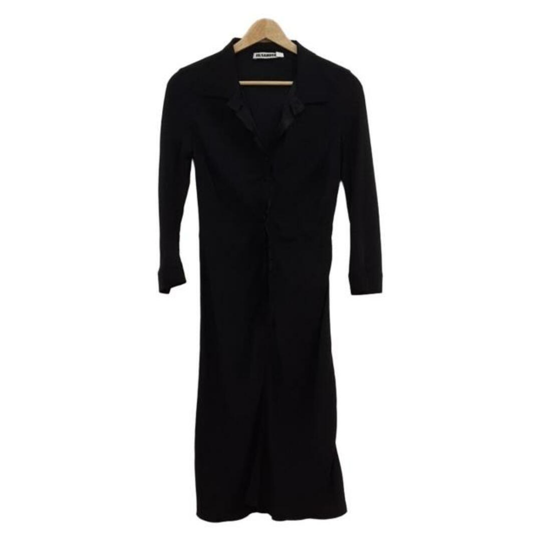 Jilsandar ジルサンダー ワンピース 36 ブラック7分丈 ストレッチ