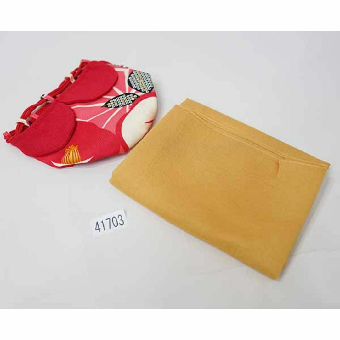 着物 きもの6点セット 女児 女の子 祝着 120cm 7〜8才用 ピンク地の