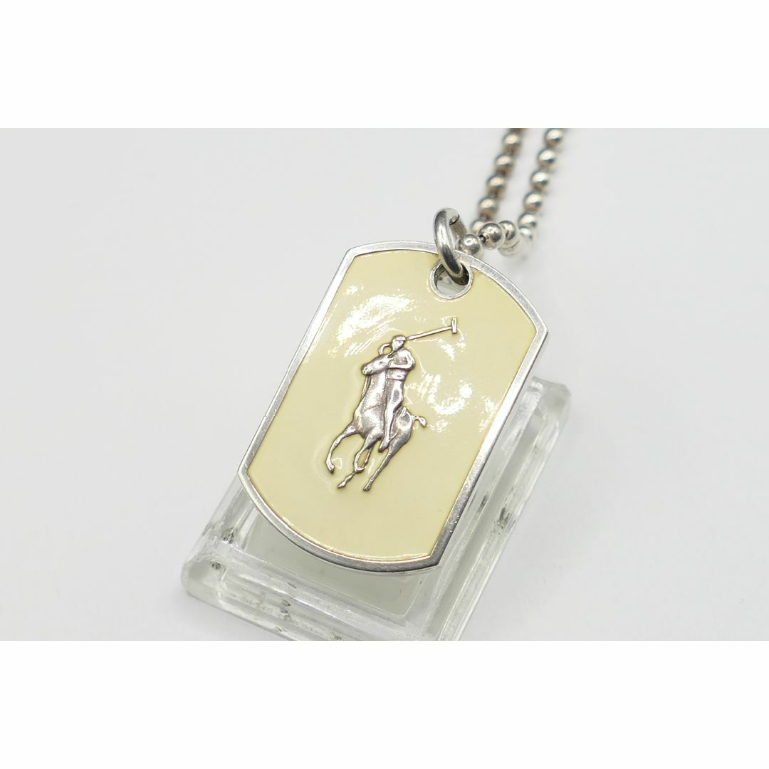 Ralph Lauren - 美品 ラルフローレン ドッグタグ ネックレス ホワイト
