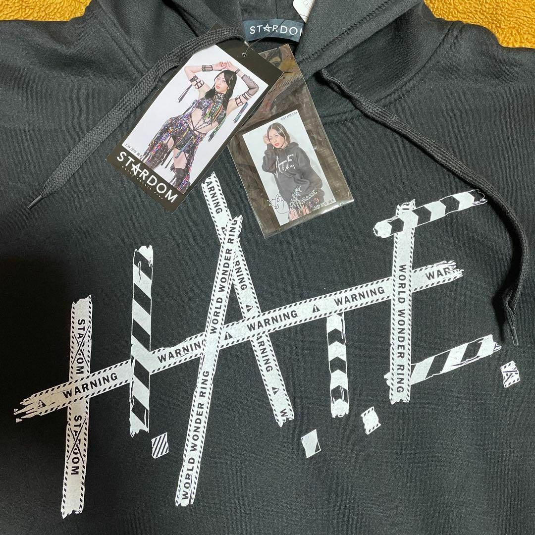 L スターダム 上谷沙弥 パーカ 複製サイン入り ステッカー付、他 LLの