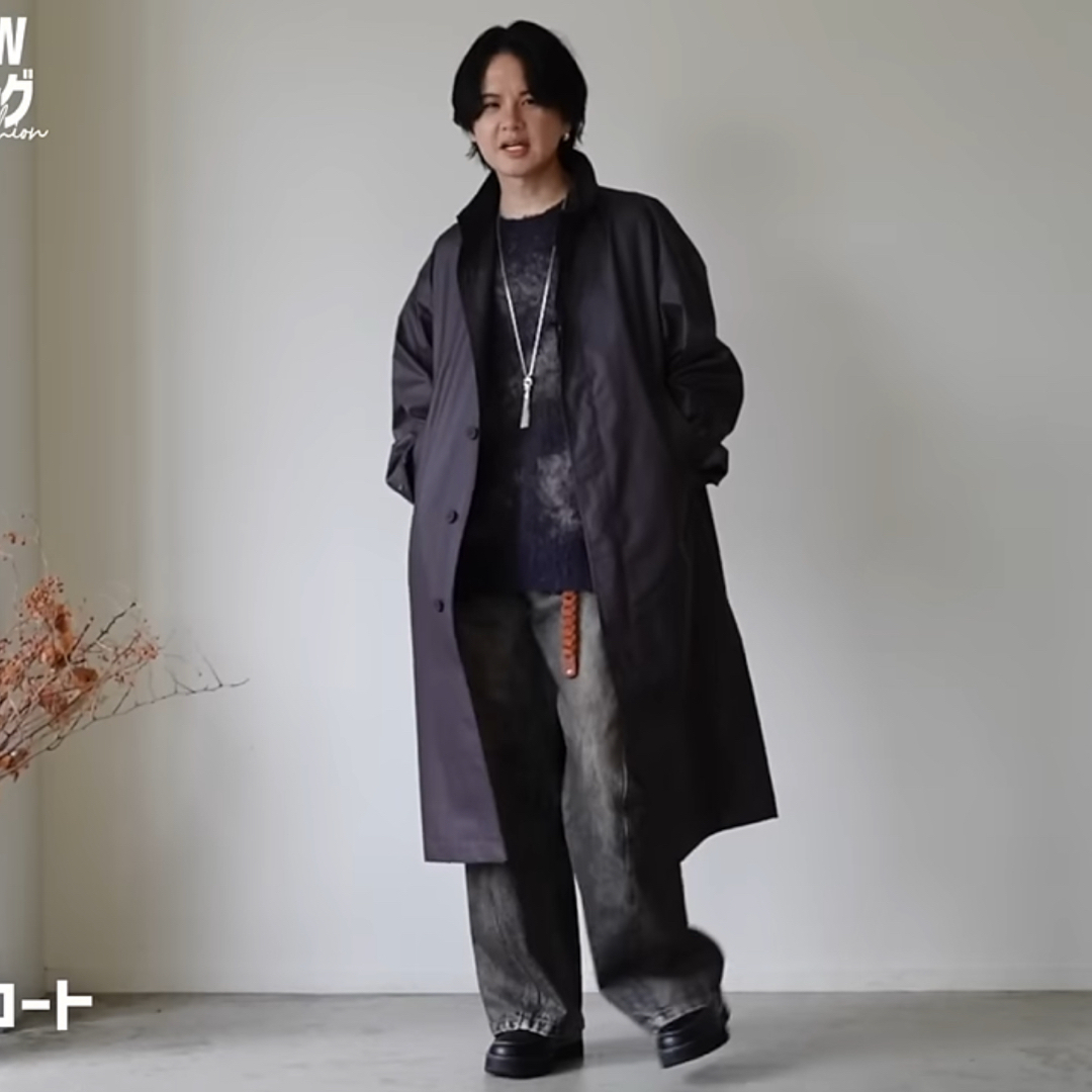 UNIQLO - UNIQLO U ユニクロU コーティングロングコート L ダーク