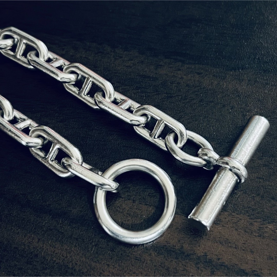 HERMES - ヴィンテージ エルメス シェーヌダンクル ブレスレット GM 13