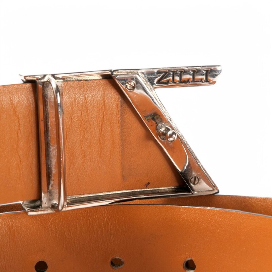 ZILLI - ZILLI ジリー ベルト サイズ46/115 クロコダイルレザー 本ワニ