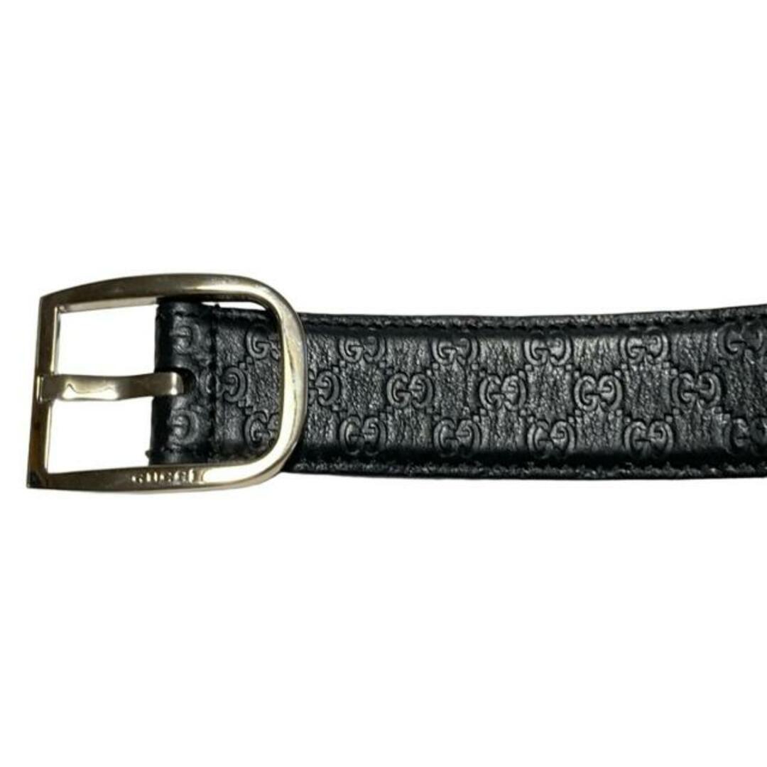 GUCCI ブラックベルト GGロゴ 90-36