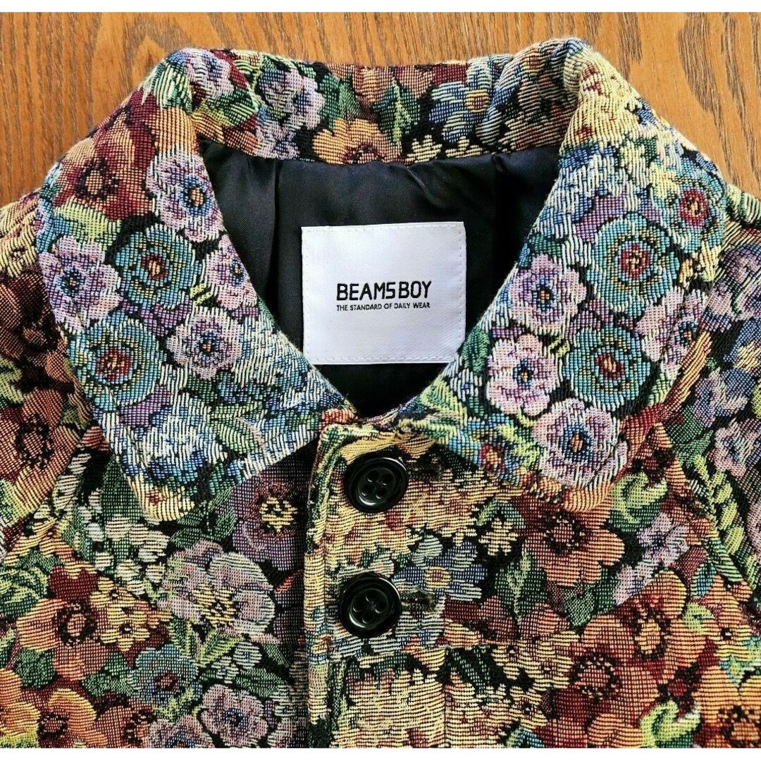 BEAMS BOY - 美品 BEAMSBOY ビームスボーイ ゴブラン織 コート 花柄の
