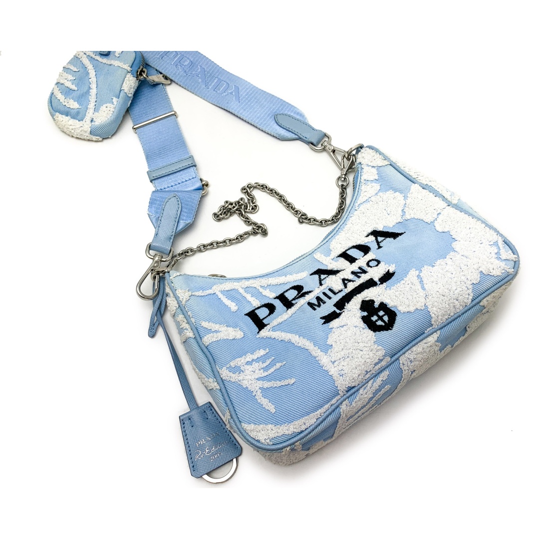 PRADA - PRADA プラダ Re-Edition 2005 リエディション 水色 白 ライト