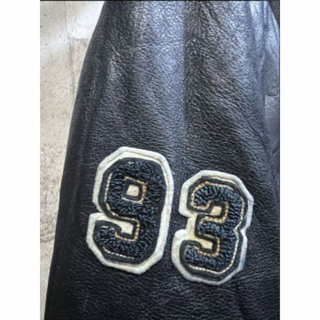 VINTAGE - カナダ 90'S カレッジ オールレザー スタジャン 42 大学