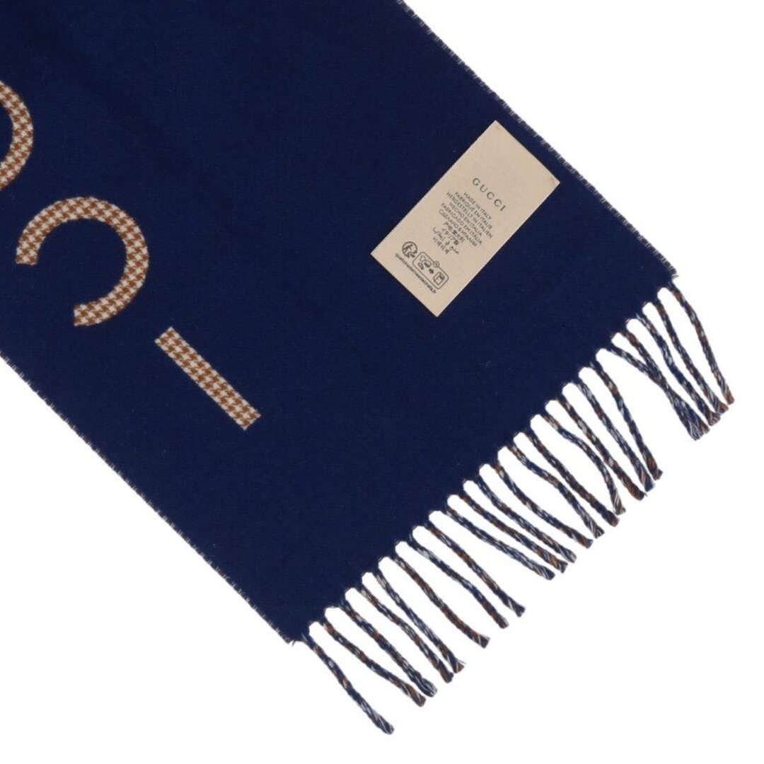 GUCCI - グッチ 764268 4GAAAA ロゴデザインカシミヤマフラー メンズの