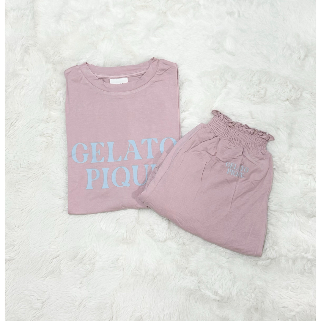 gelato pique - ジェラートピケ ジェラピケ 半袖 半ズボン ピンク ロゴ