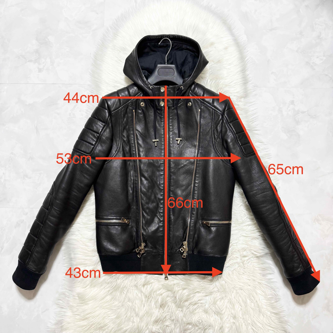 BALMAIN - 本物 雑誌掲載 美品 バルマンオム レザー ブルゾン