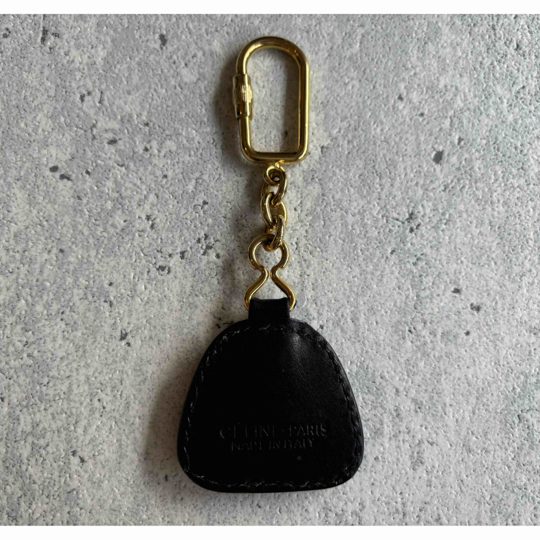 CELINE - CELINE 馬車チャーム レザー キーリング ブラックの通販 by
