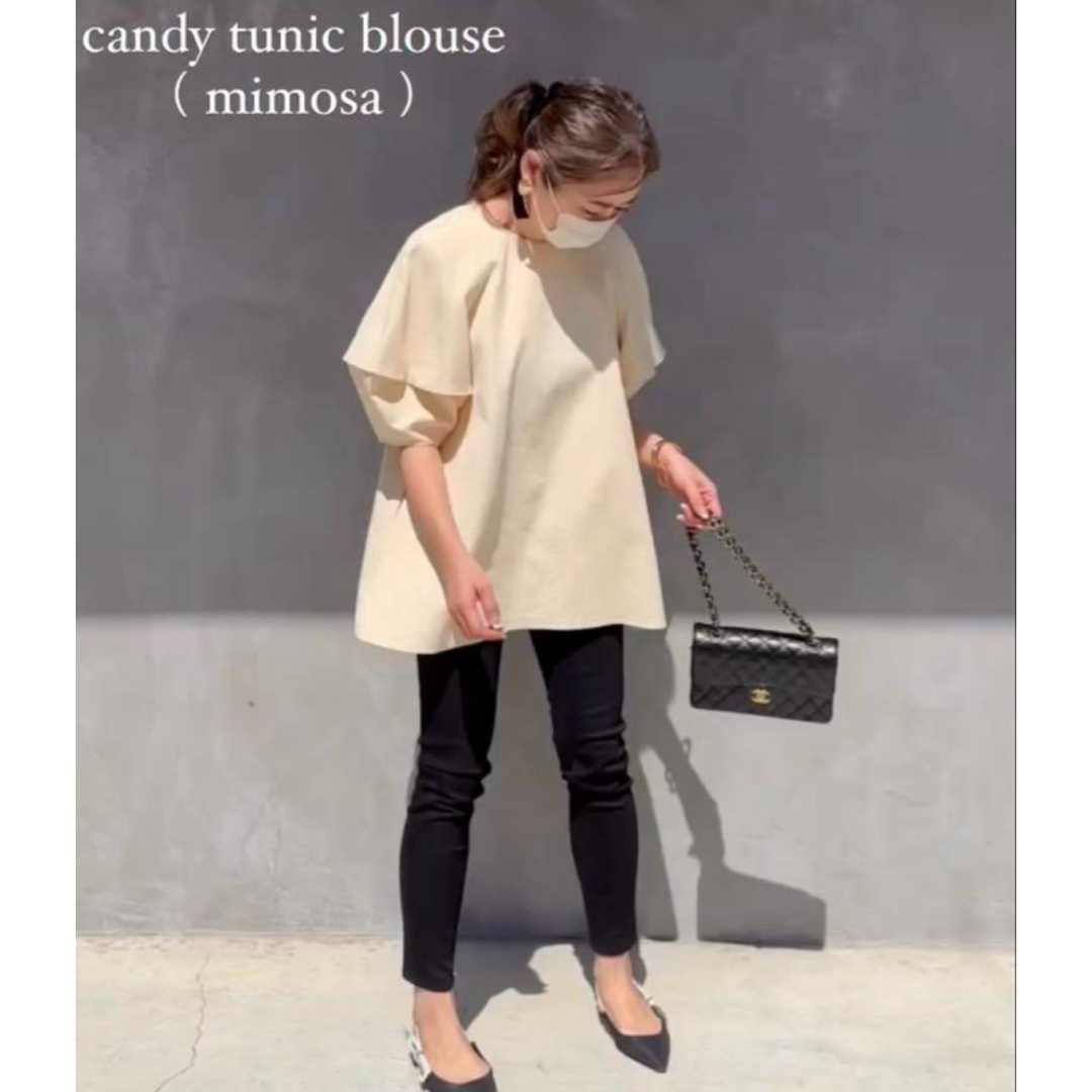 新品 liten リテン キャンディブラウスキャンディチュニック アイボリー