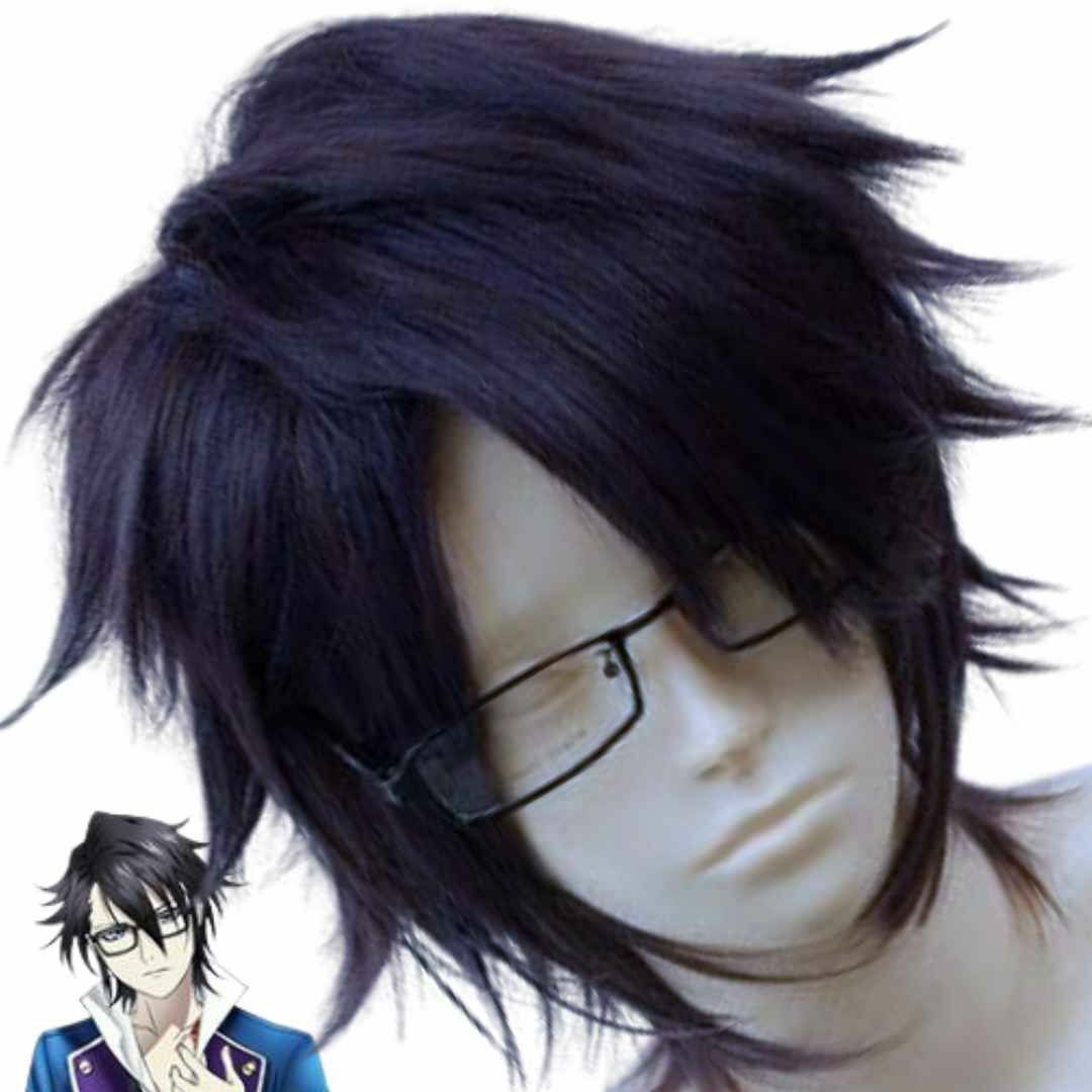 ウィッグ カツラ 伏見猿比古 K アニメ 眼鏡付き コスプレ 衣装 小道具