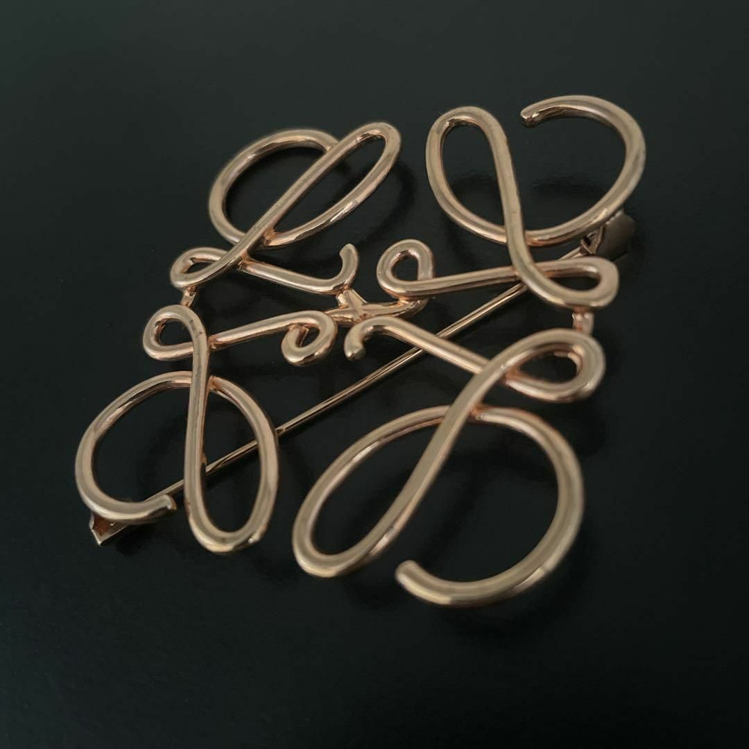 LOEWE - 良品 オールド ロエベ アナグラムモチーフ ブローチ メタル