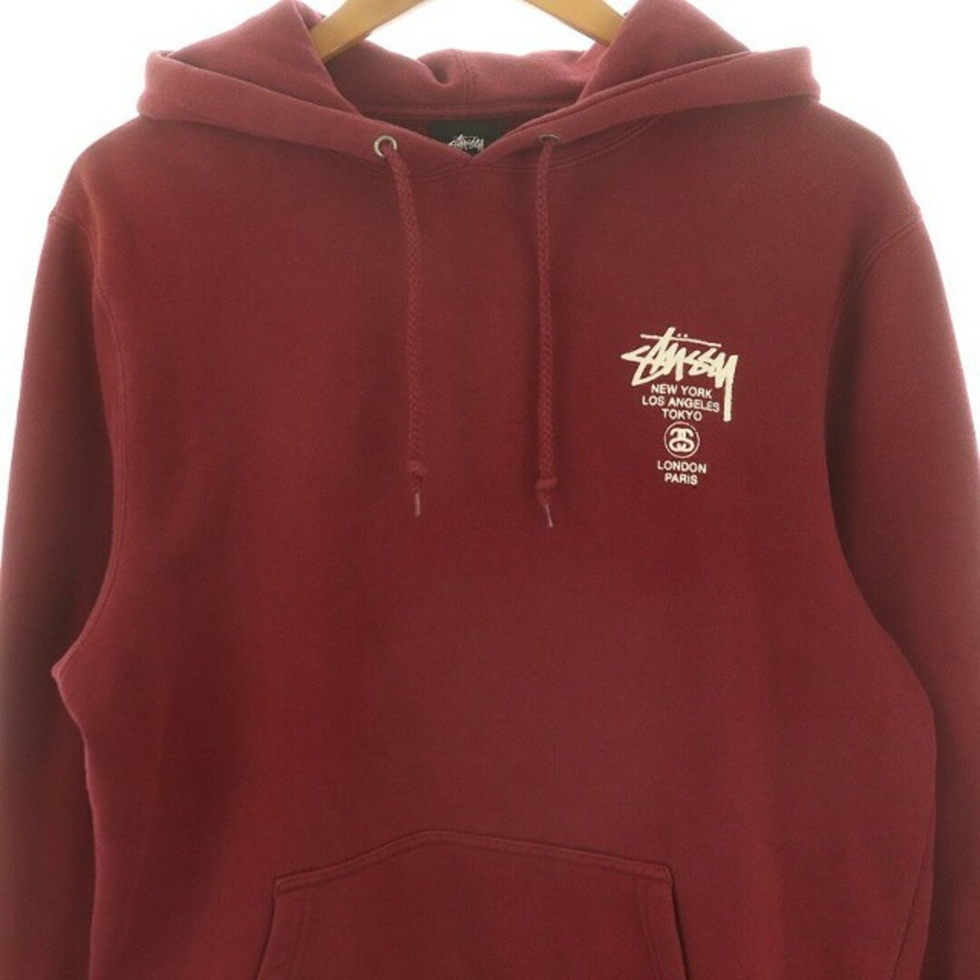 STUSSY - ステューシー STUSSY ステューシー クルーネックパーカー 赤