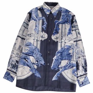 HERMES - 極美品 Vintage エルメス HERMES シャツ ロングスリーブ 総柄