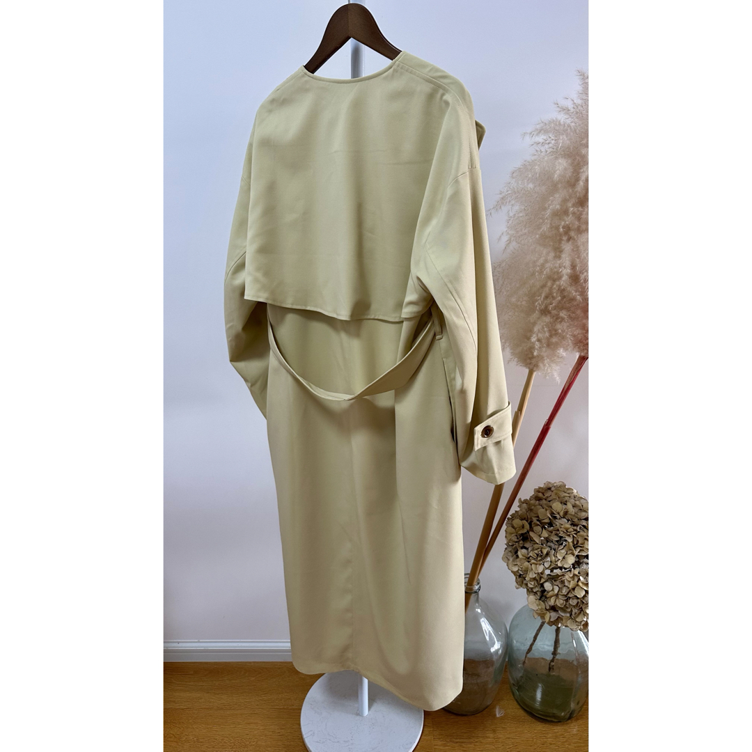 LOUNIE - ルーニィ新品⭐️日本製❗️洗える❗️ベルテッドノーカラー