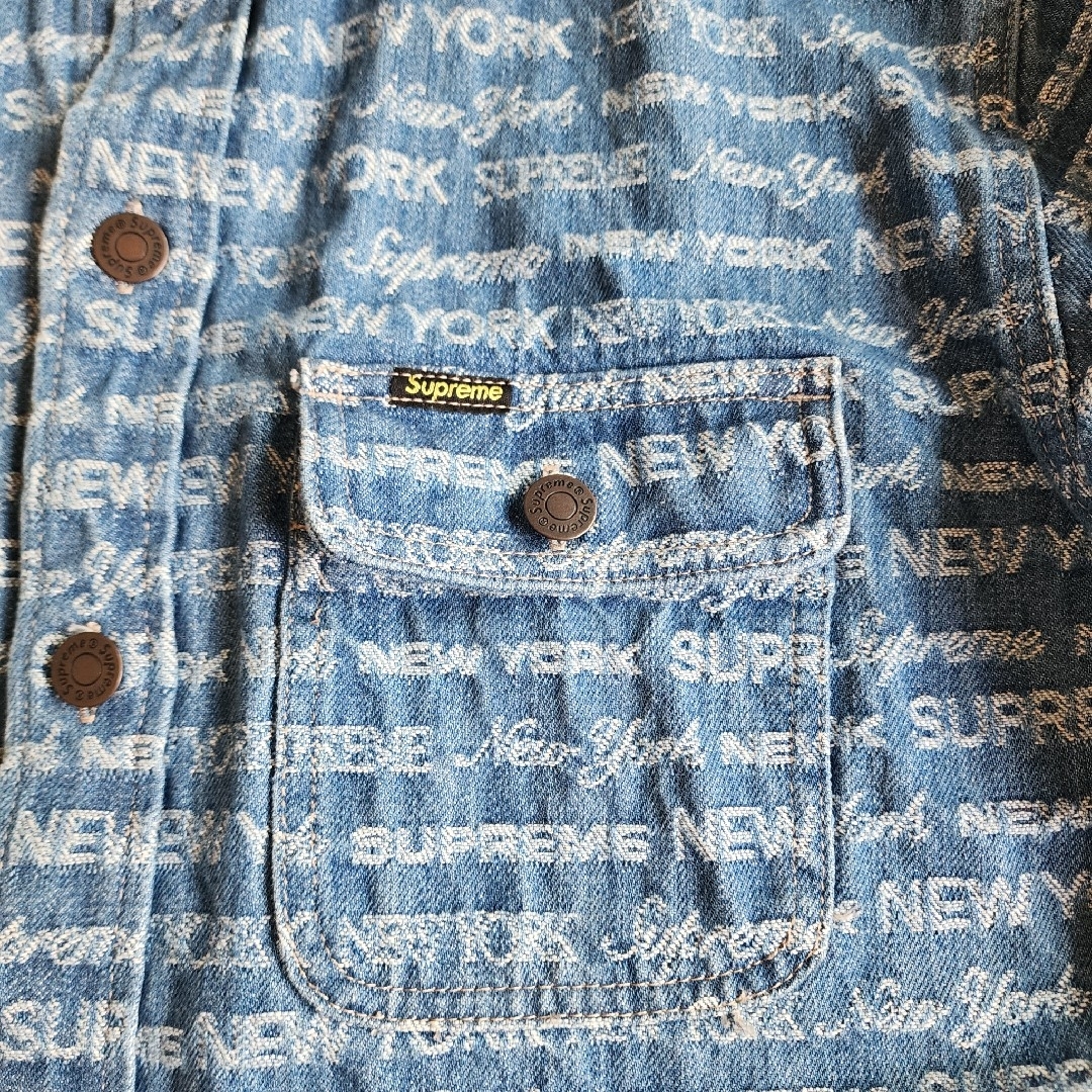 Supreme - 【M】Supreme シュプリーム デニムシャツ 総柄の通販 by