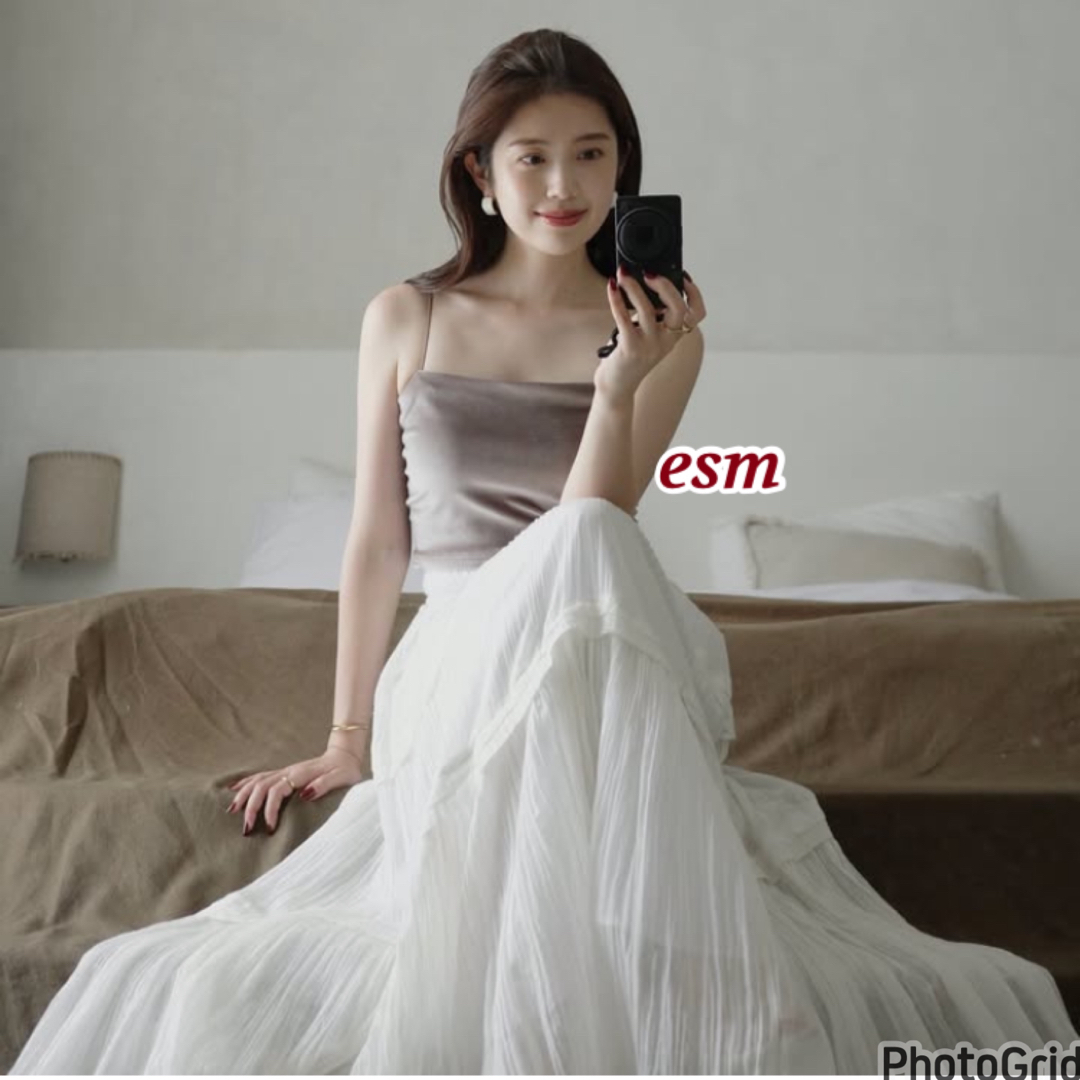 ánuans - OUR WACOAL×anuans カップインベロアショートキャミソールの