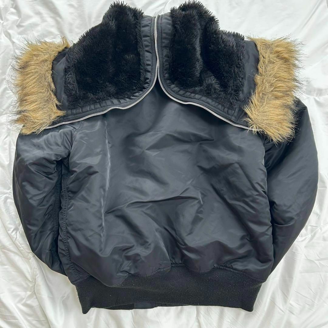 アルファインダストリーズ N-2B 短丈 Y2K ボア ファー ネイビー M