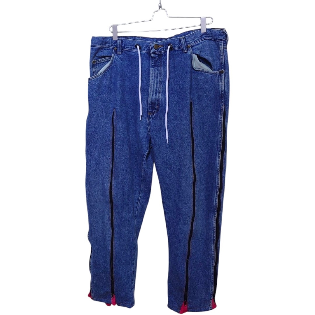 adidas - adidas ジャージ リメイク 4ジッパーデニムパンツ A-3558の