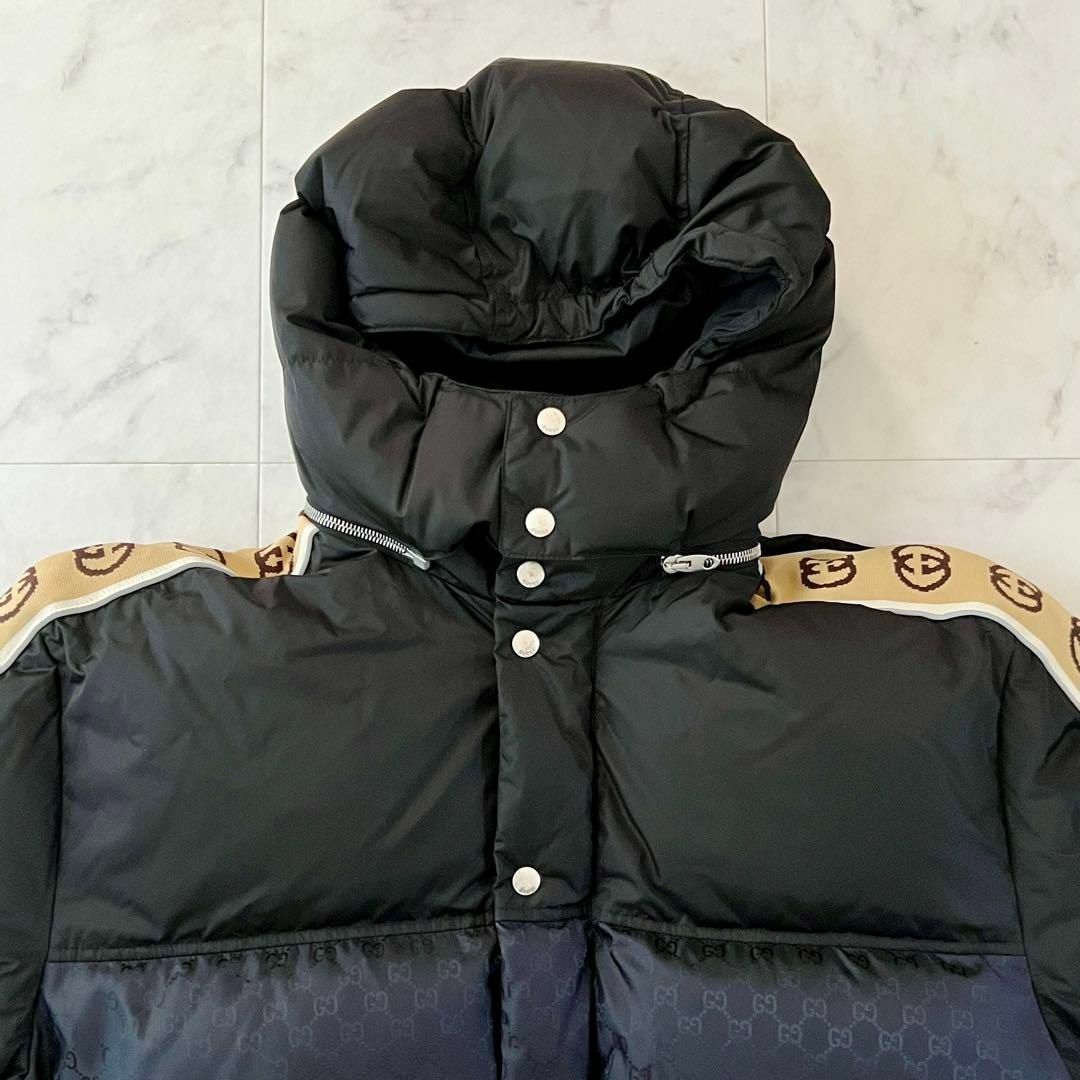 GUCCI - 【極美品】グッチ ダウンジャケット 52 XL ブラック GGの通販