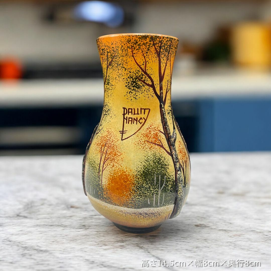 うらさん専用2本セット【証明書付】 ドームナンシー 花瓶 エナメル彩