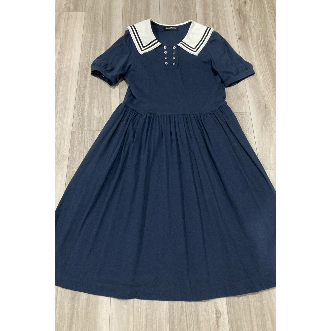 JaneMarple - ジェーンマープル セーラー襟ワンピース ネイビーの通販
