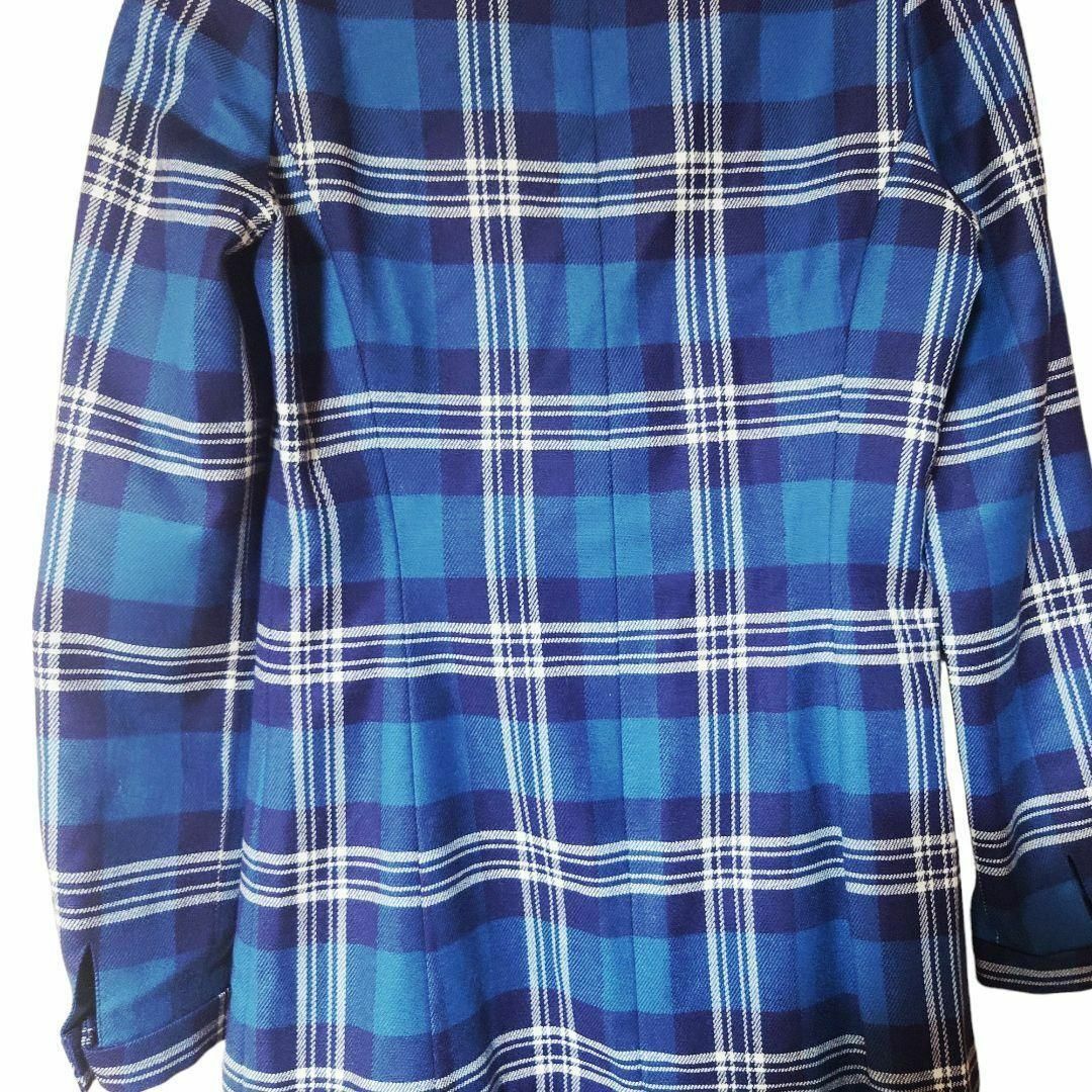 Yorkland - 希少 美品 Yorkland タータンチェック ワンピース 青