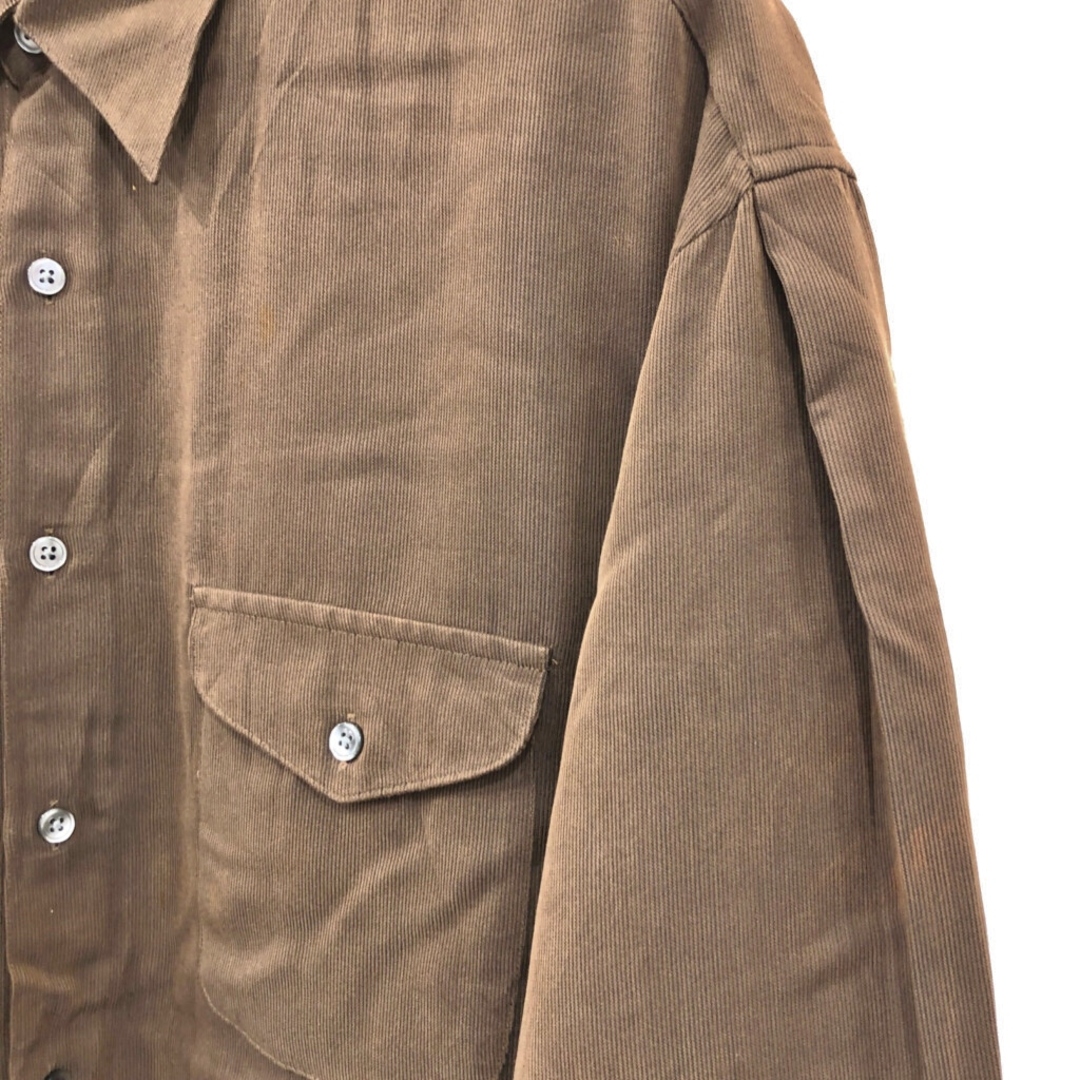 90年代 PERRY ELLIS ペリー エリス レーヨンシャツ ブラウン (メンズ