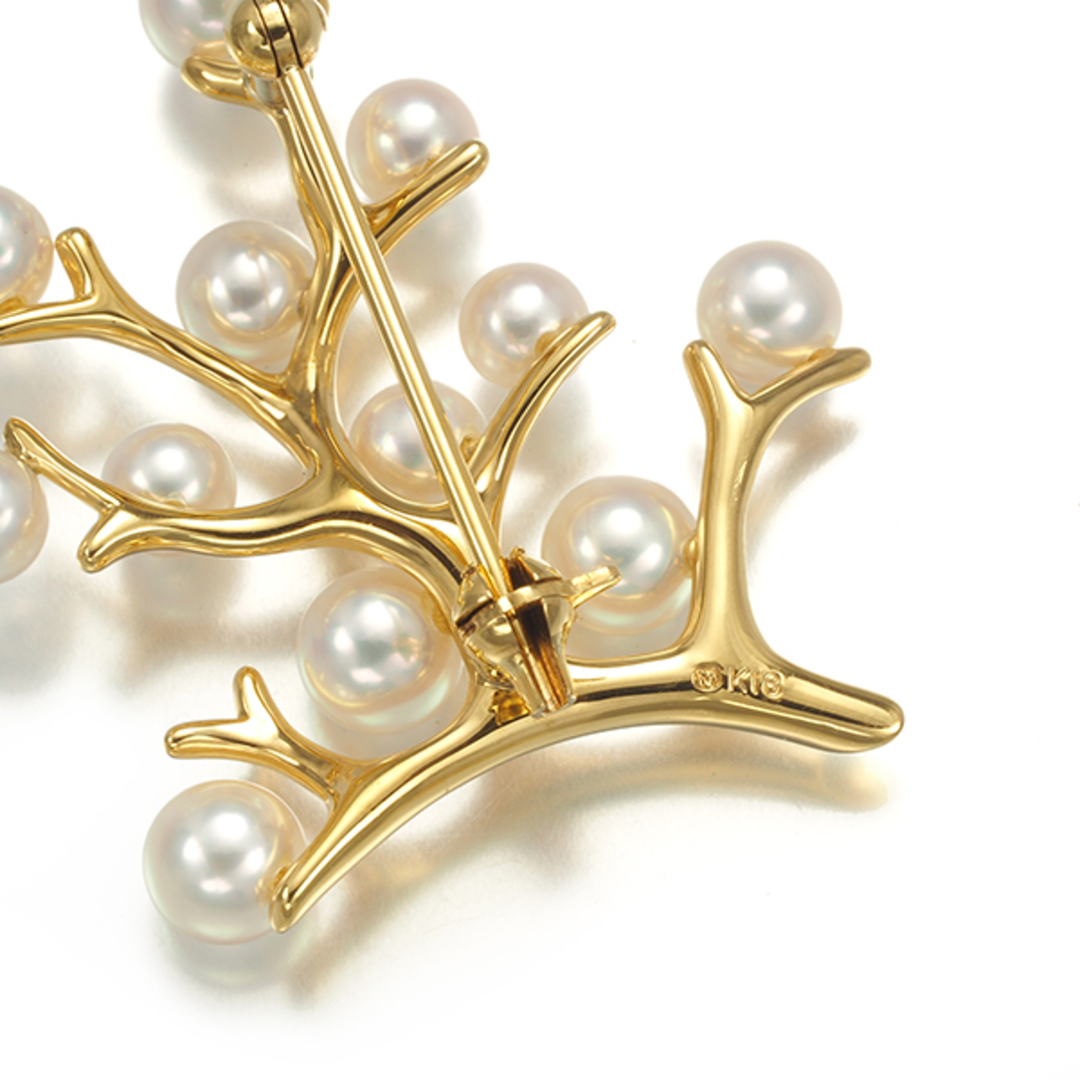 MIKIMOTO - ミキモト ブローチ パール アコヤ真珠 4.3-5.4mm 幸福の木