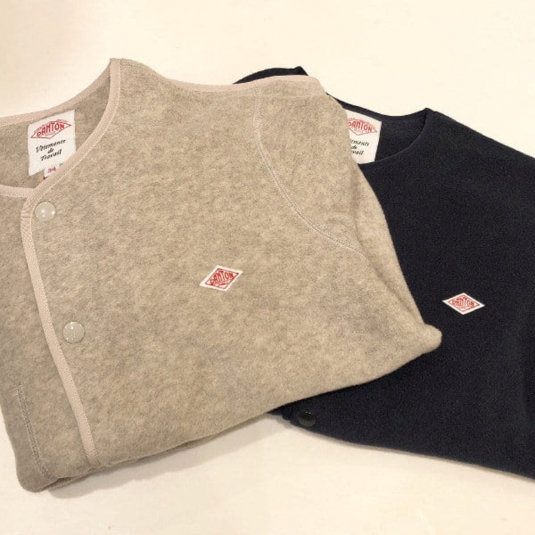 DANTON - ❇️DANTONダントン正規24秋新ノーカラーフリースジャケット