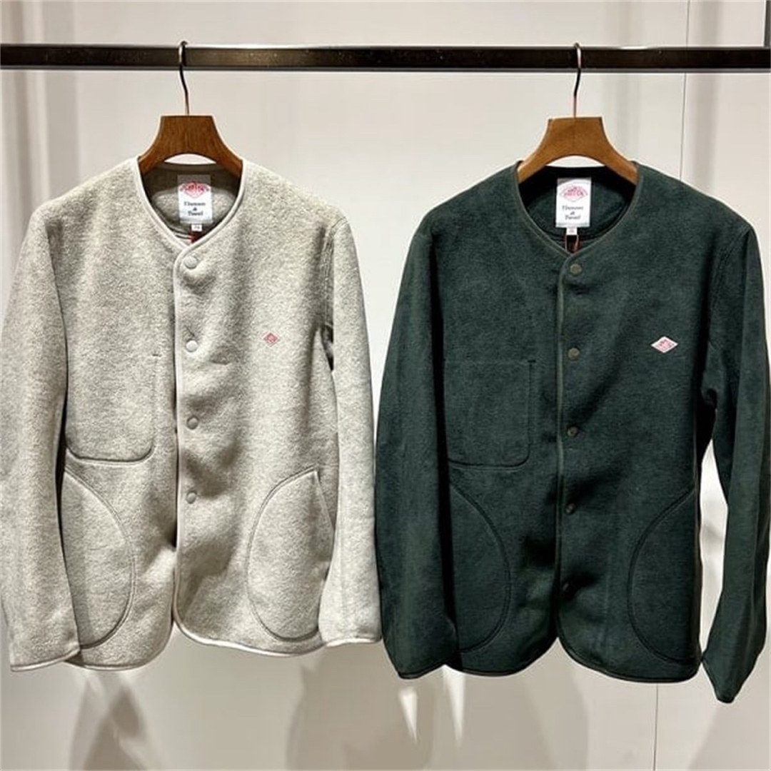 DANTON - ❇️DANTONダントン正規24秋新ノーカラーフリースジャケット