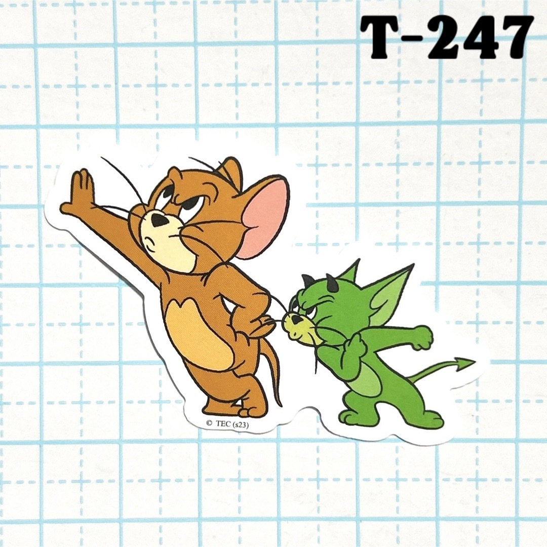 T-247» トム＆ジェリー 小悪魔 ジェリー 防水加工 ステッカー シールの