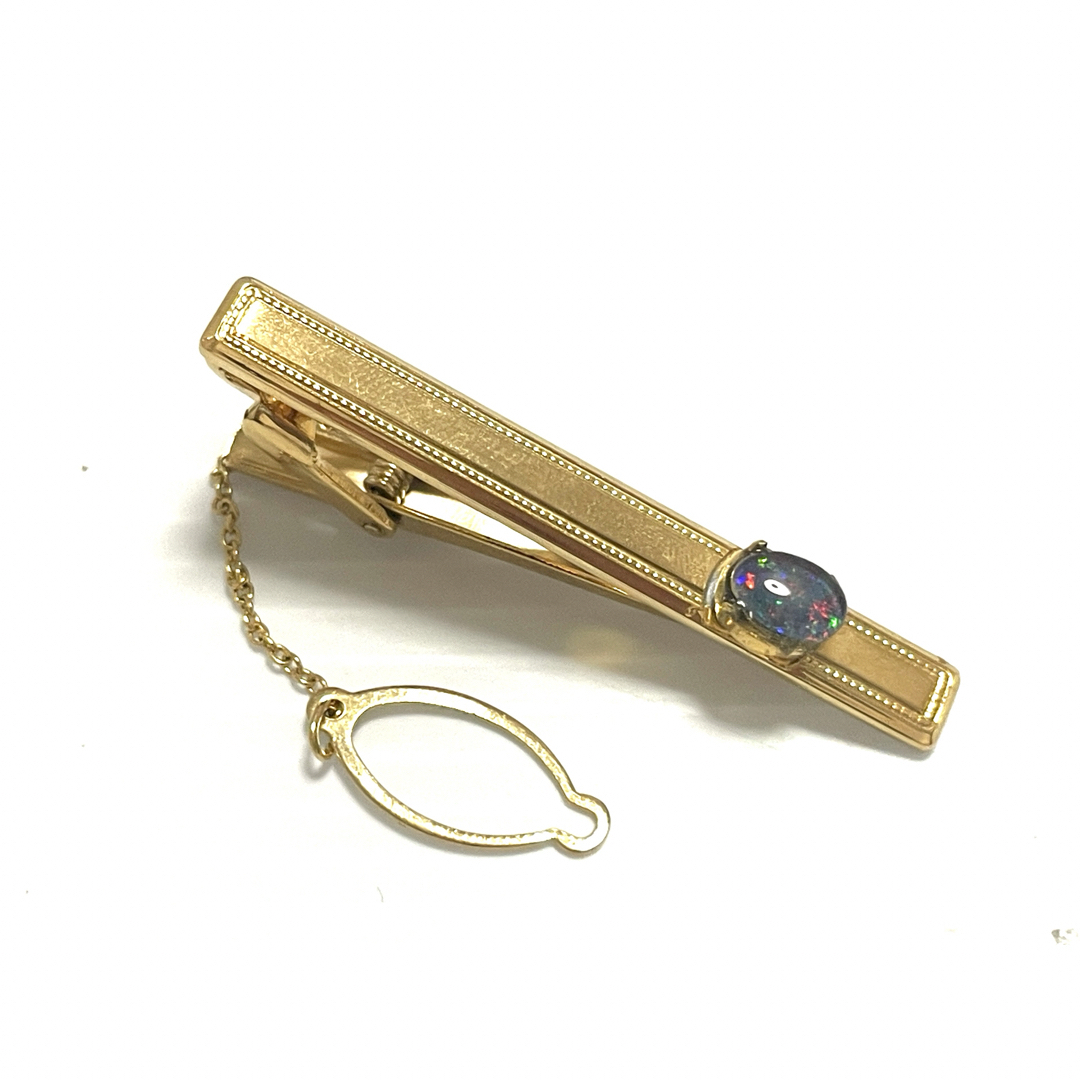 オパール 天然石 ネクタイピン PAT.1035405刻印 ヴィンテージの通販 by