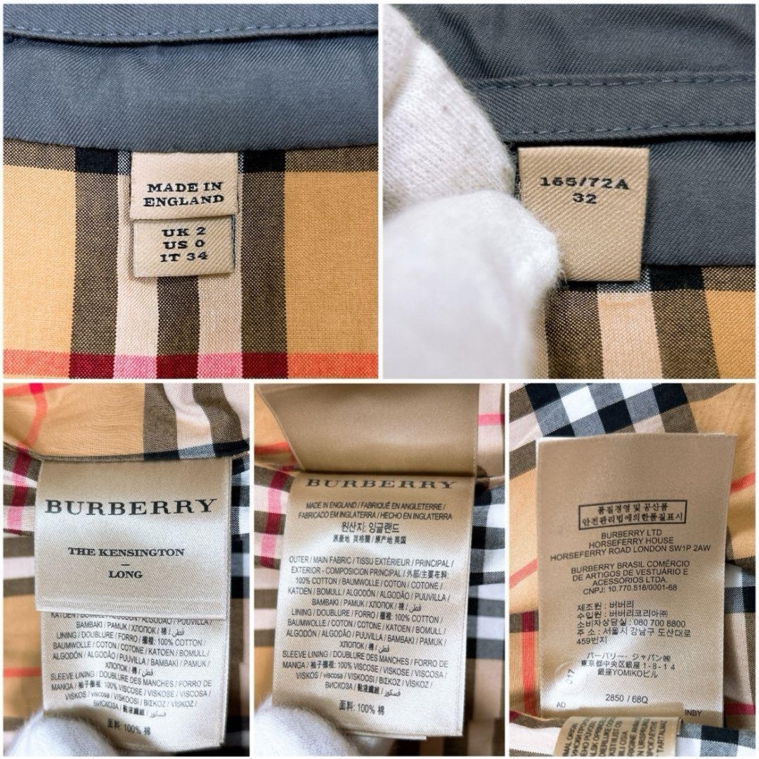 BURBERRY - 極美品34Burberryバーバリートレンチコートケンジントン