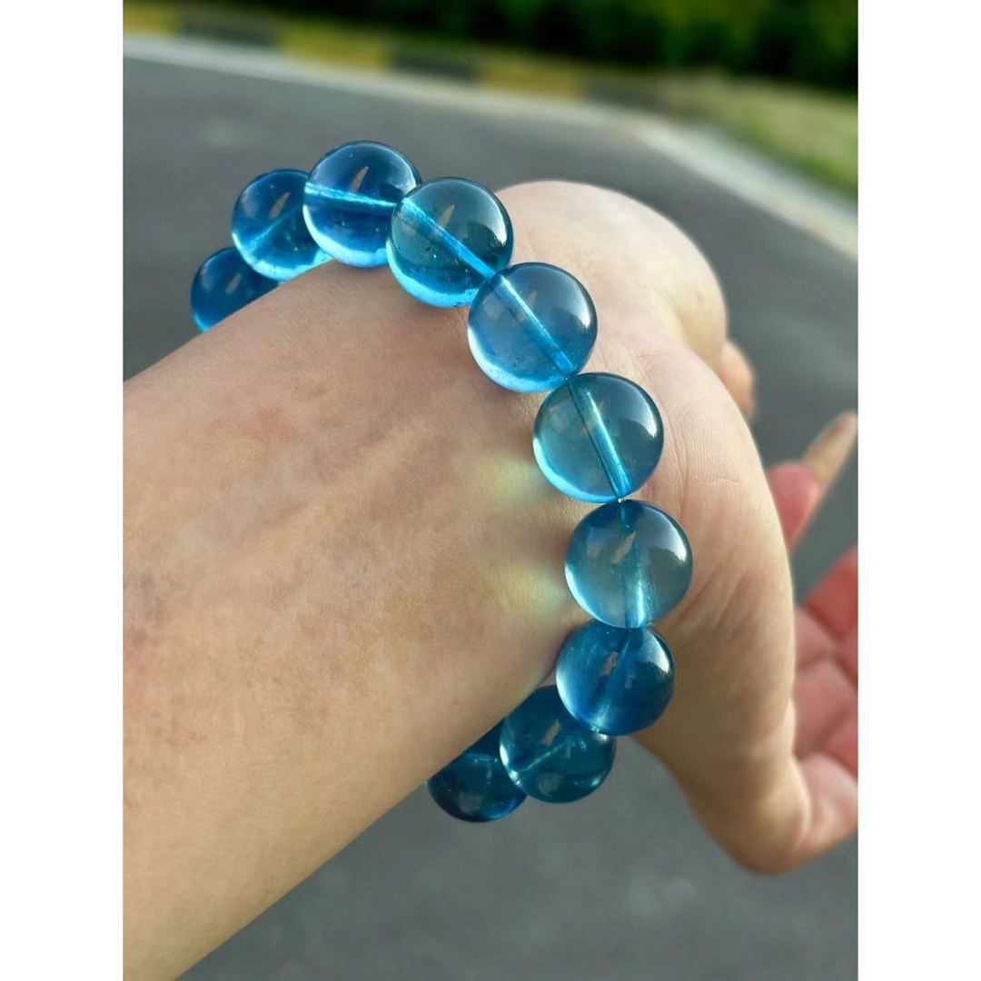 天然アクアマリン ブレスレット13.6mm ⭐︎アクアマリン ブレスレット