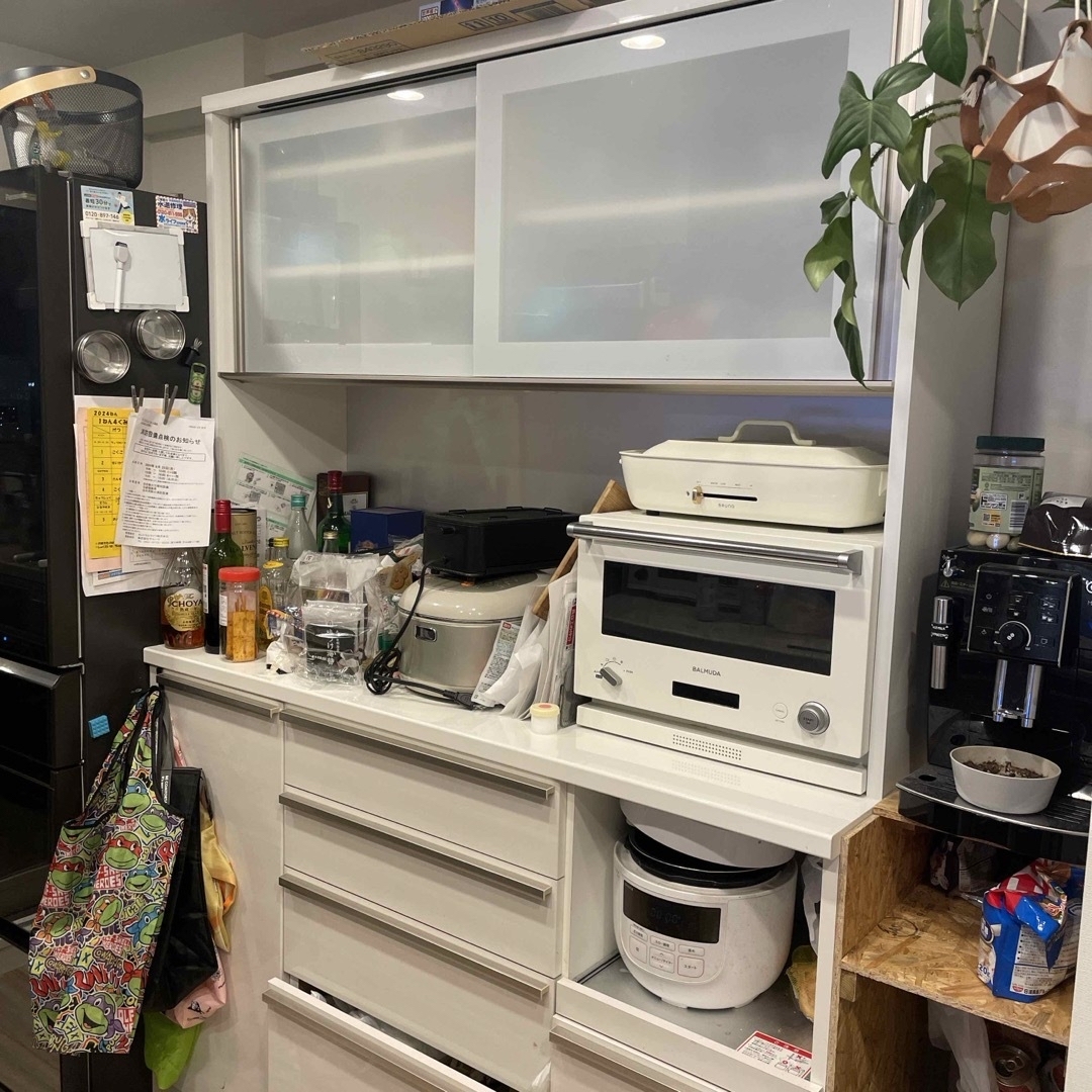 ニトリ - ニトリ 食器棚 キッチンボード キッチン 140cm ホワイトの