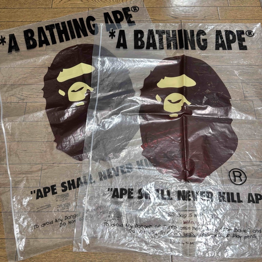 A BATHING APE - A BATHING APE 特大ジップロックショッパー袋2枚の