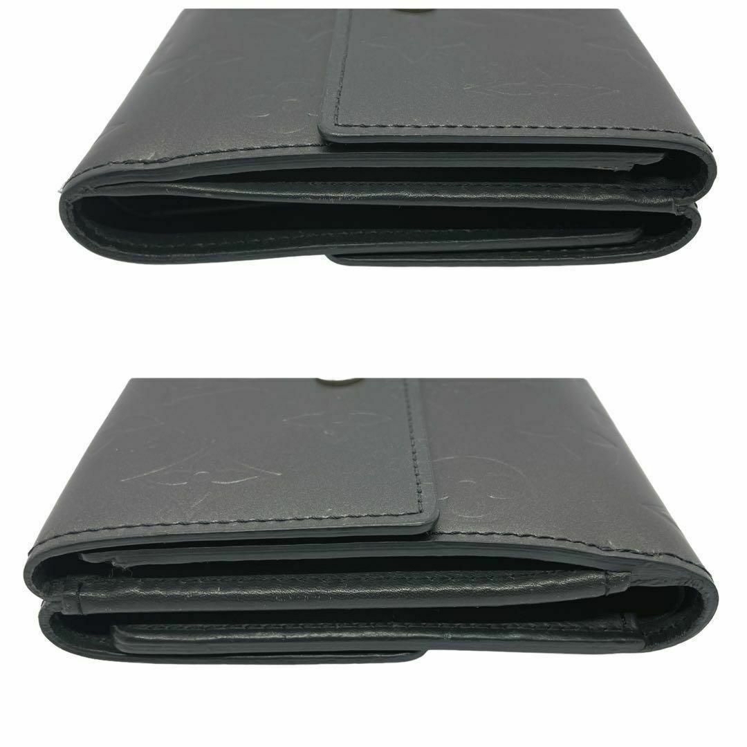 極美品】ルイヴィトンモノグラムマットWホック3つ折り財布