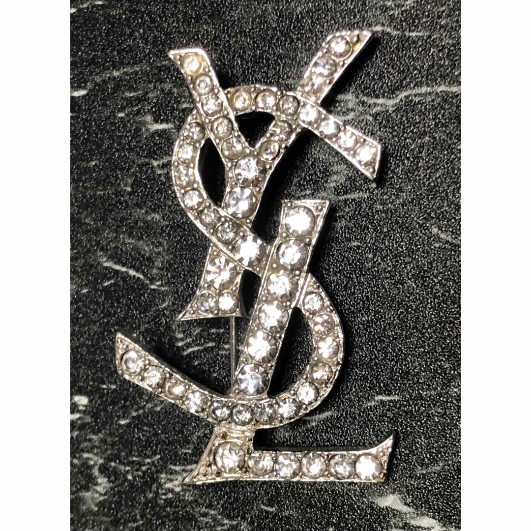 Yves Saint Laurent - 美品 イヴ サンローラン シルバー ブローチ YSL