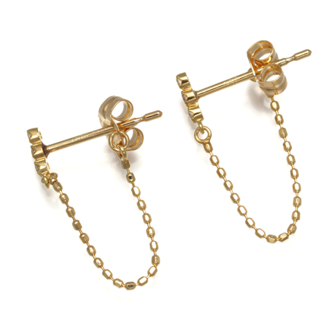 AHKAH - アーカー ピアス ダイヤ チェーン K18YG の通販 by GREEBER