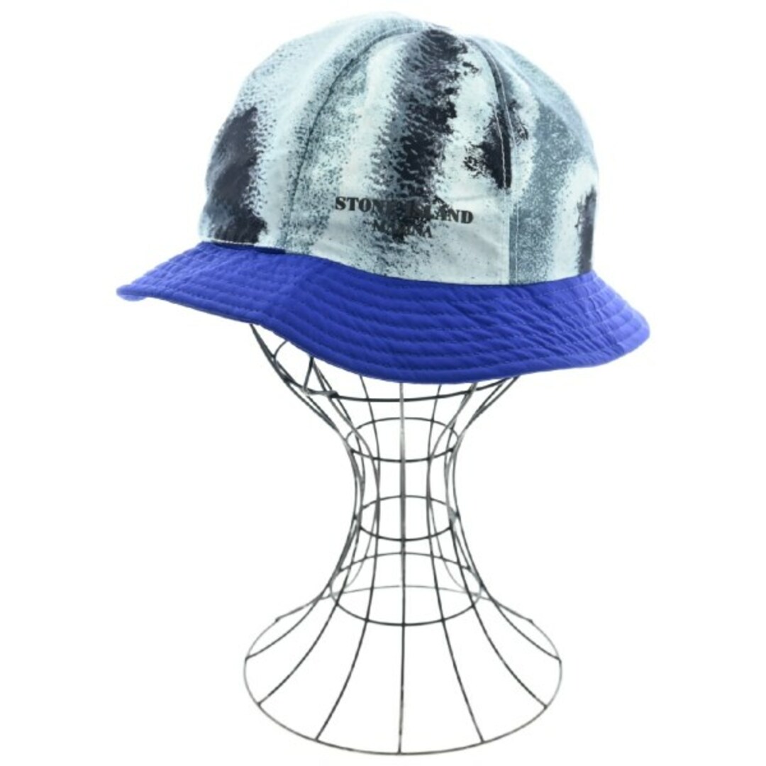 STONE ISLAND - STONE ISLAND ストーンアイランド ハット L 青 【古着