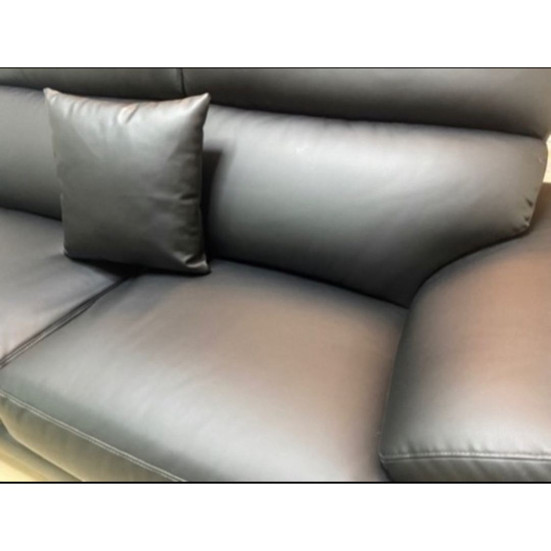 ニトリ - 直接引渡し) ニトリ 3人用合皮ソファ Nシールド＋クッション