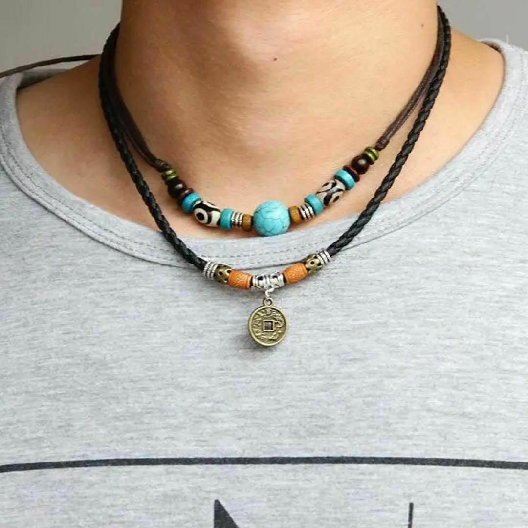 人気商品 男女兼用 ターコイズ ナバホ族 ネックレス インディアン