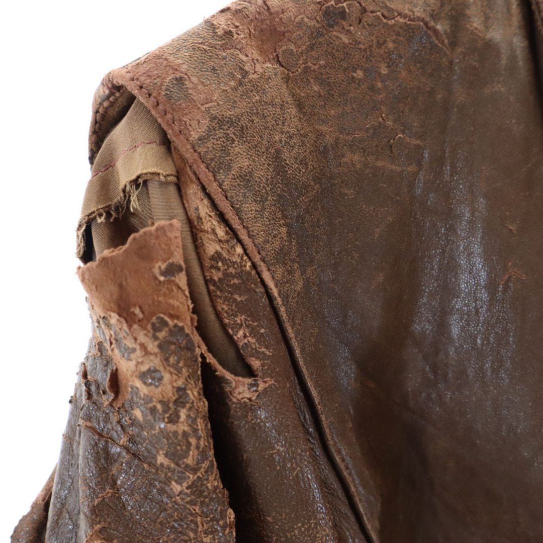 Lawton 40s ヴィンテージ コの字 レザージャケット 34 ブラウン Lawton