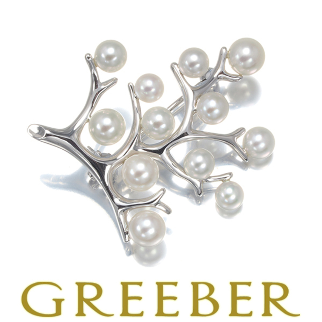 MIKIMOTO - ミキモト ブローチ パール 真珠 4.0-5.2mm 幸福の木