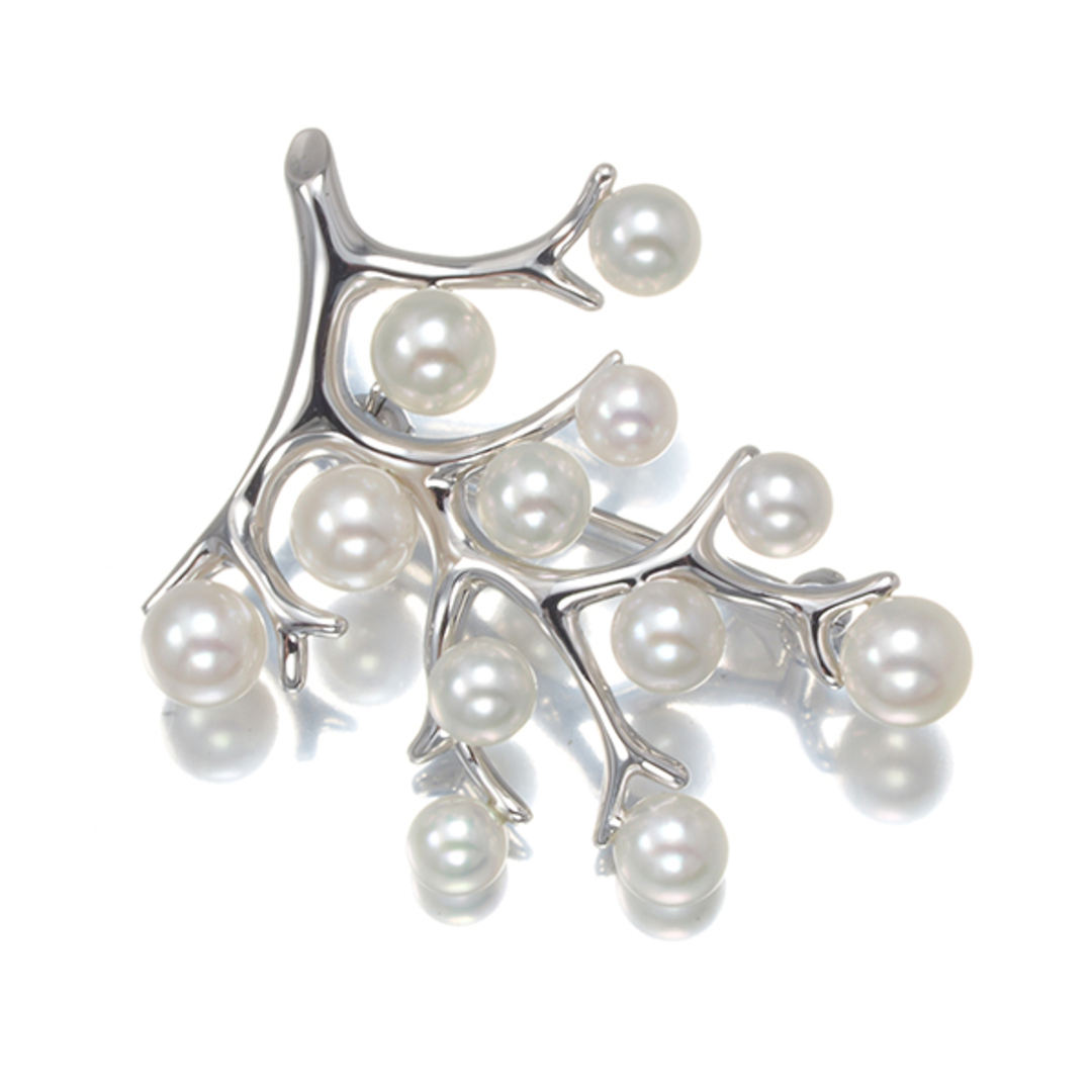MIKIMOTO - ミキモト ブローチ パール 真珠 4.0-5.2mm 幸福の木