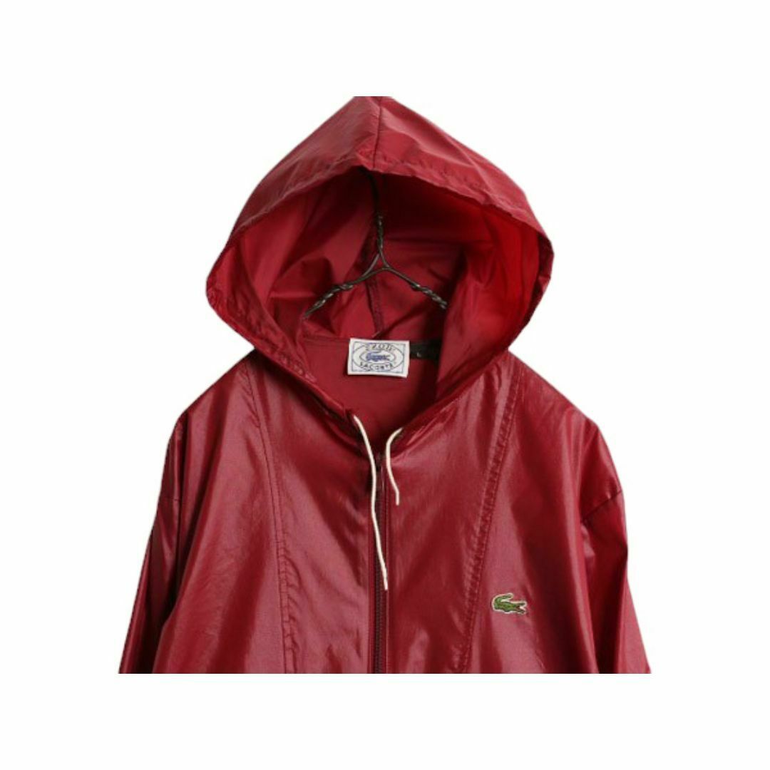 70s 80s ラコステ ナイロン アノラック フード パーカー ジャケット